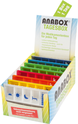 ANABOX Tagesbox farbig sortiert