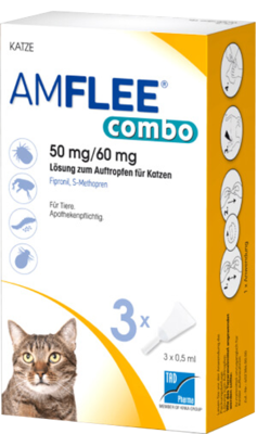AMFLEE combo 50/60mg Lsg.z.Auftropfen f.Katzen